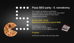 Pizza SEO pozvánka 5 rokov + kupón na donášku pizze